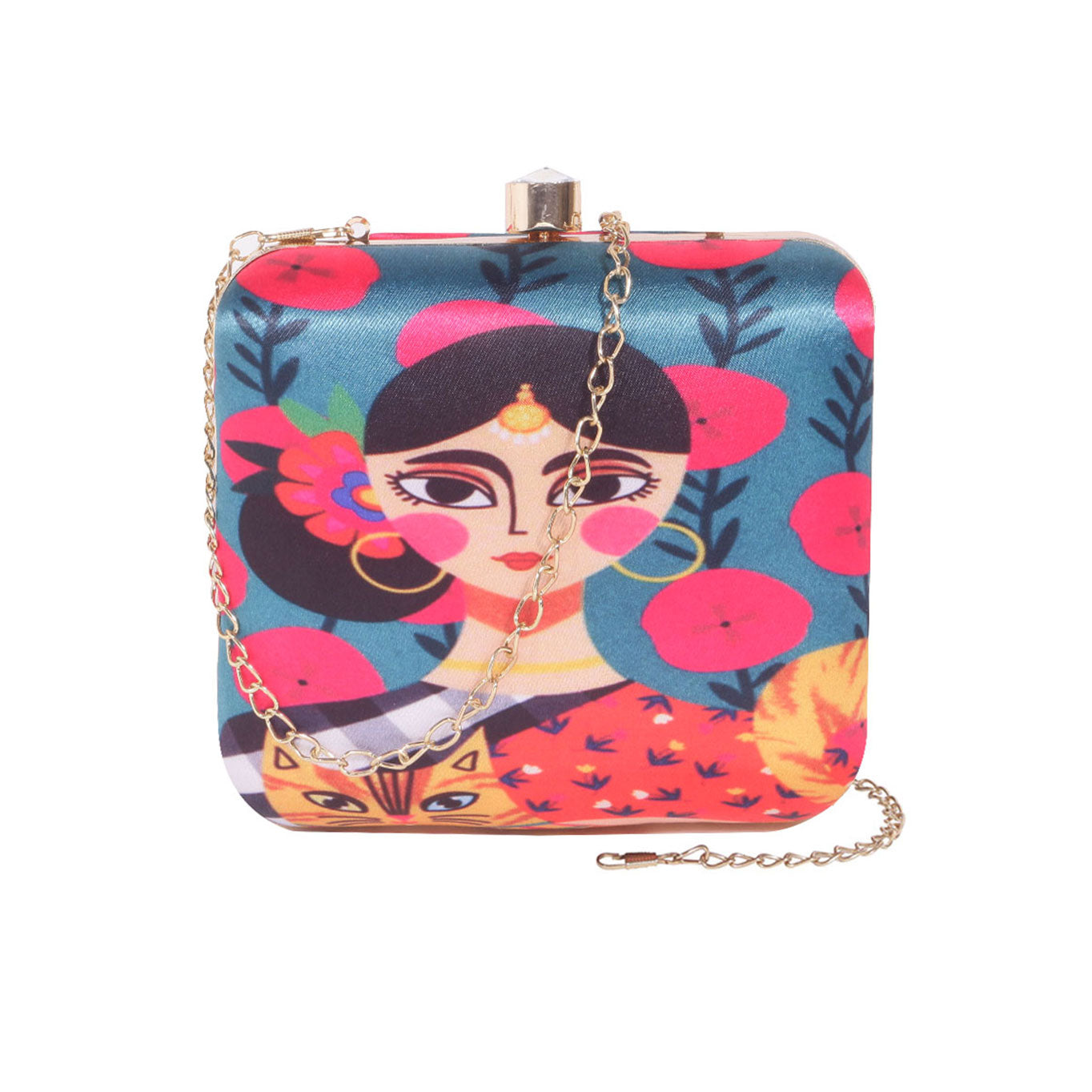 PRINTED CLUTCH BAG