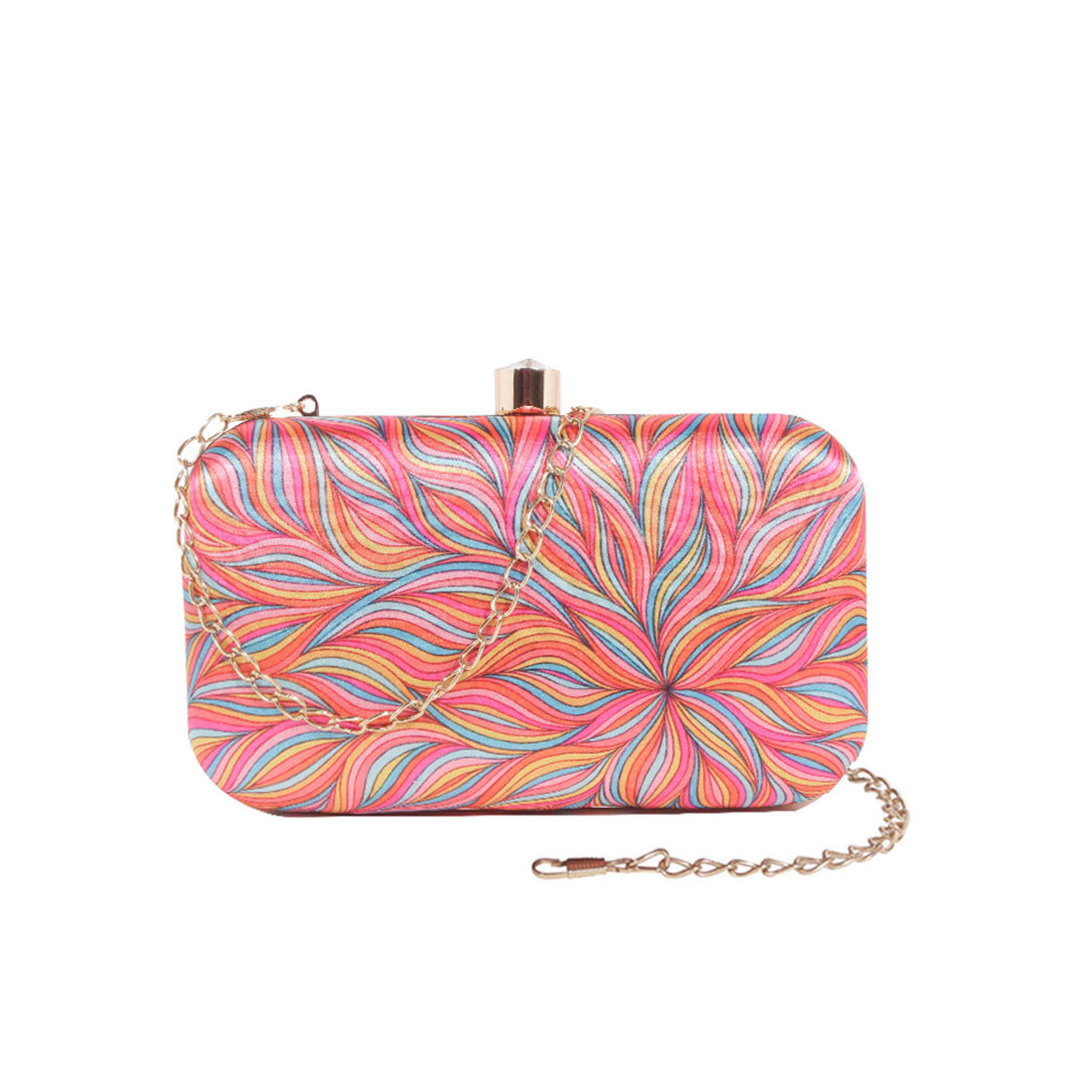 Stylish Printed Rectunglar Clutch Bag For Women & Girls