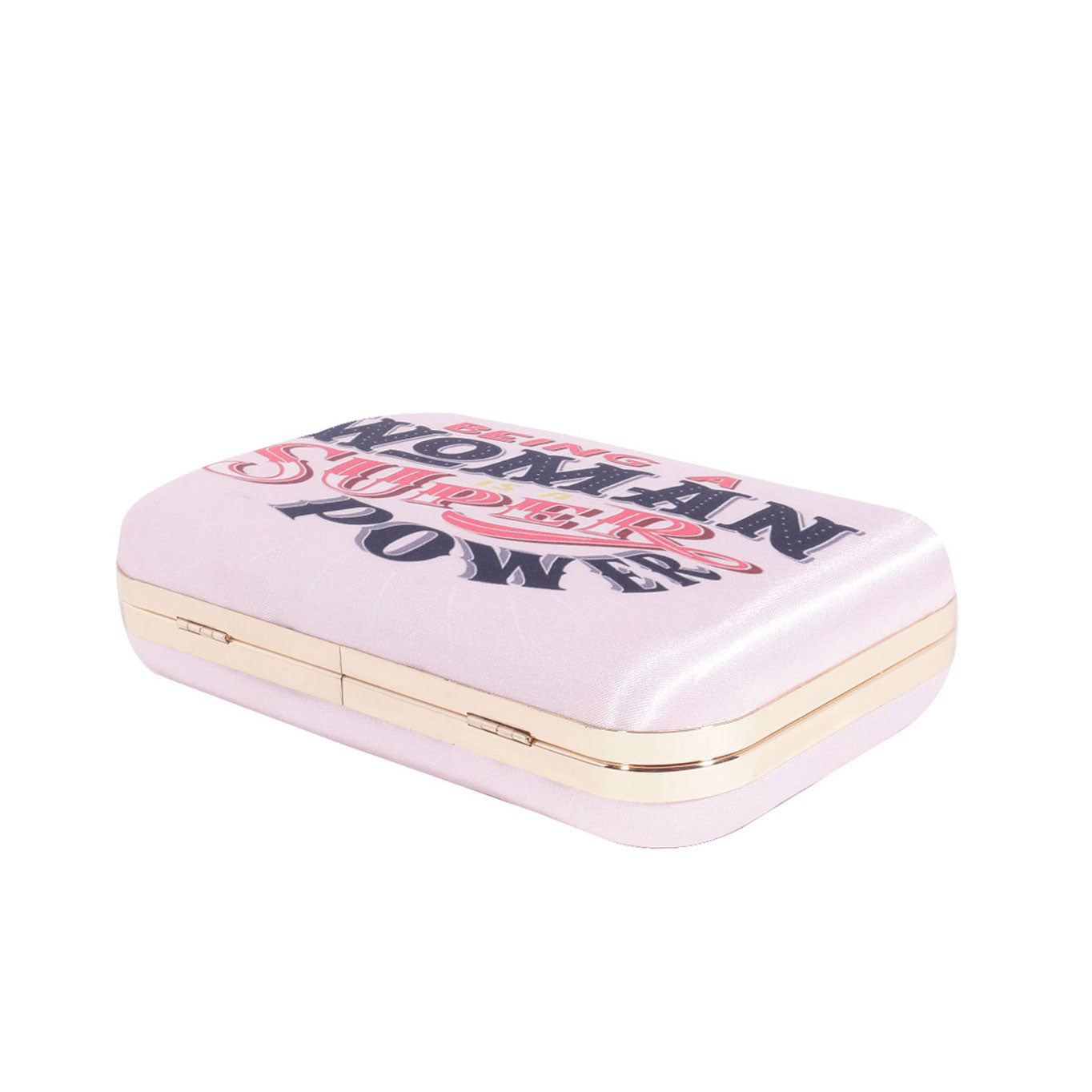 Swisni woman super power printed clutch