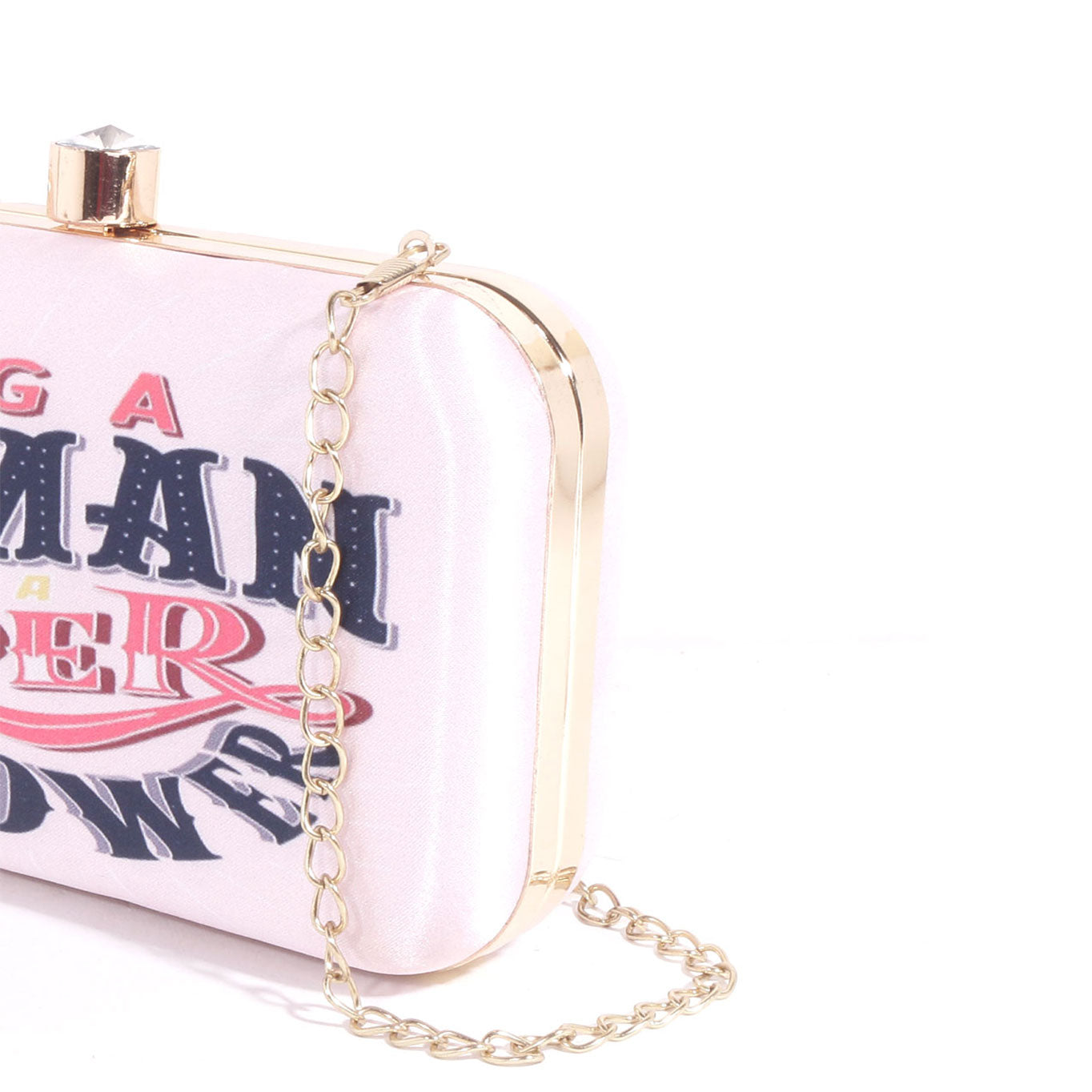 Swisni woman super power printed clutch