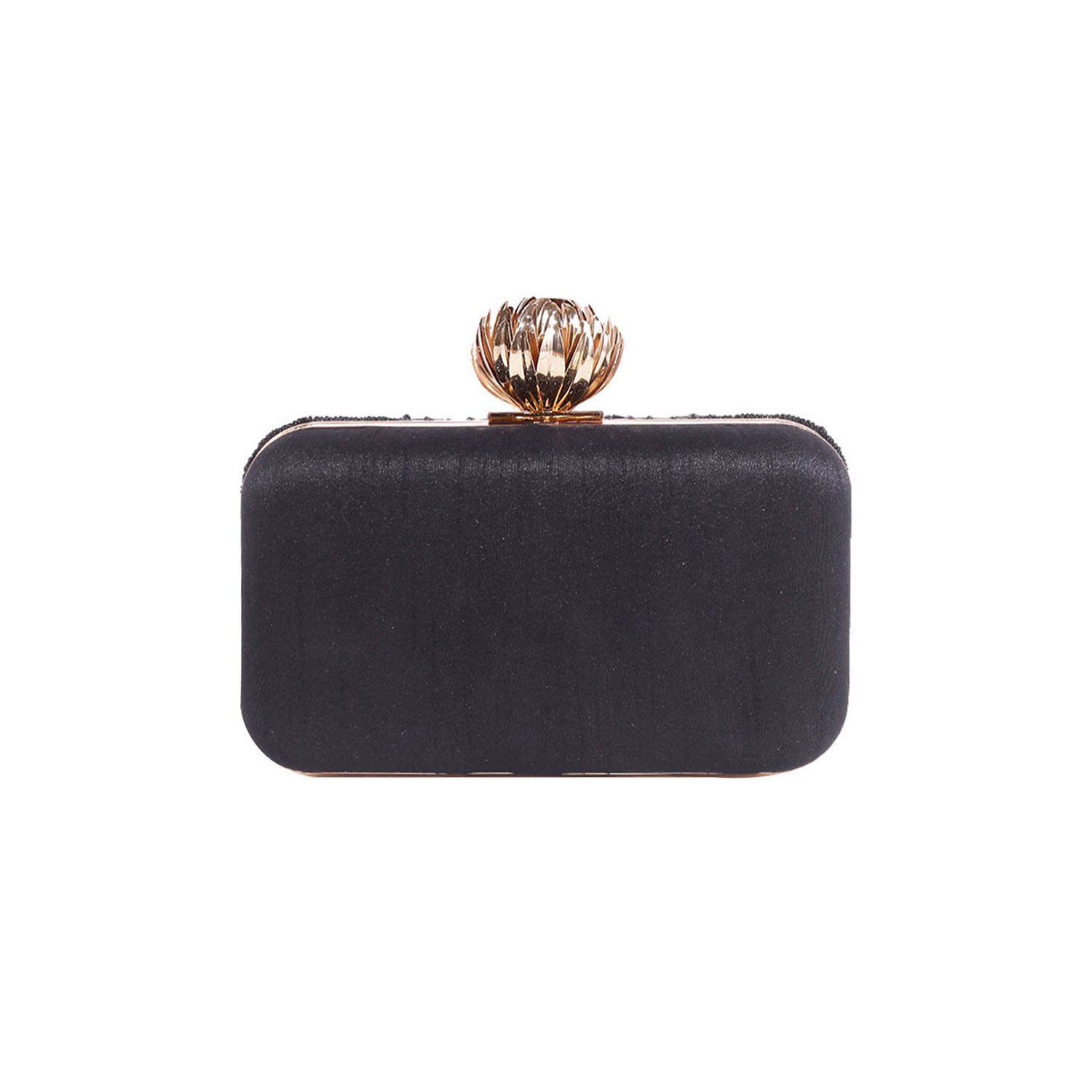 Swisni black katdana lotus clutch bag