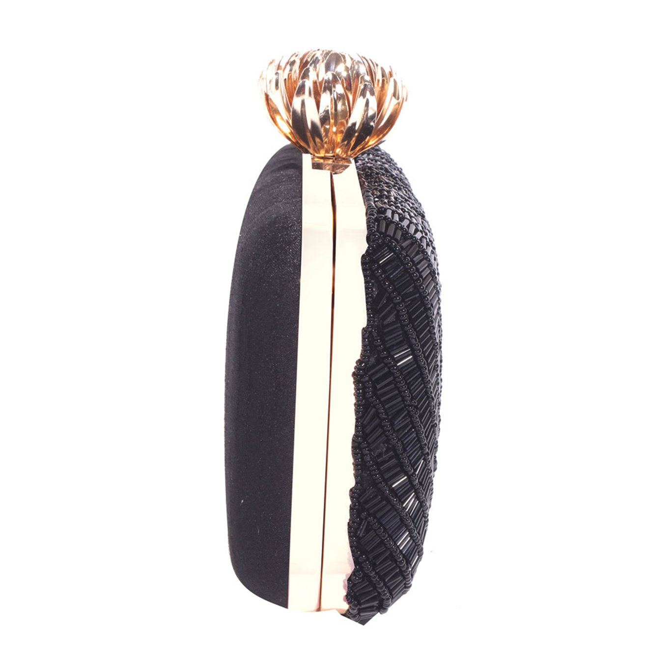 Swisni black katdana lotus clutch bag