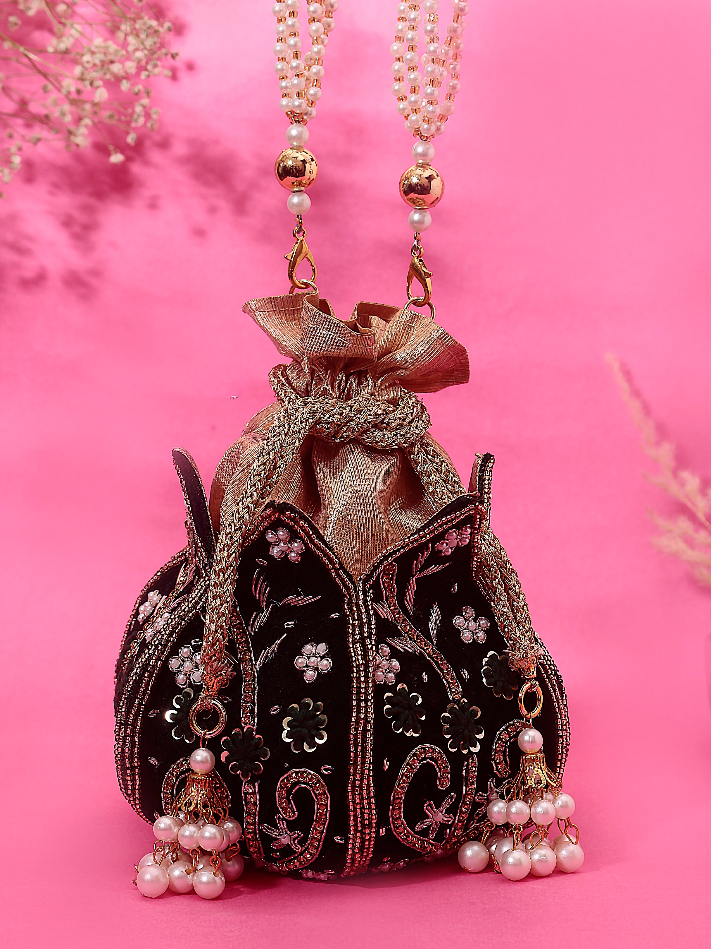 VRPS Lotus Potli | Handcrafted Ethnic Bag | SWIS-1559 | Additional Angle
