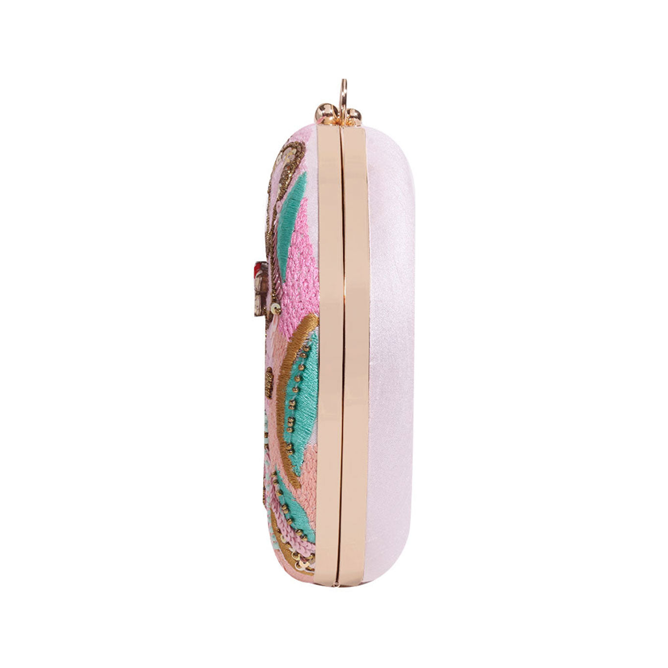 Modish Handmade Embroidery Round Shape Clutch Bag For Party