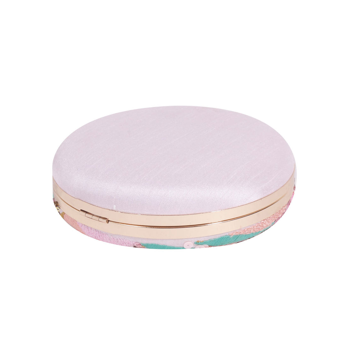 Modish Handmade Embroidery Round Shape Clutch Bag For Party