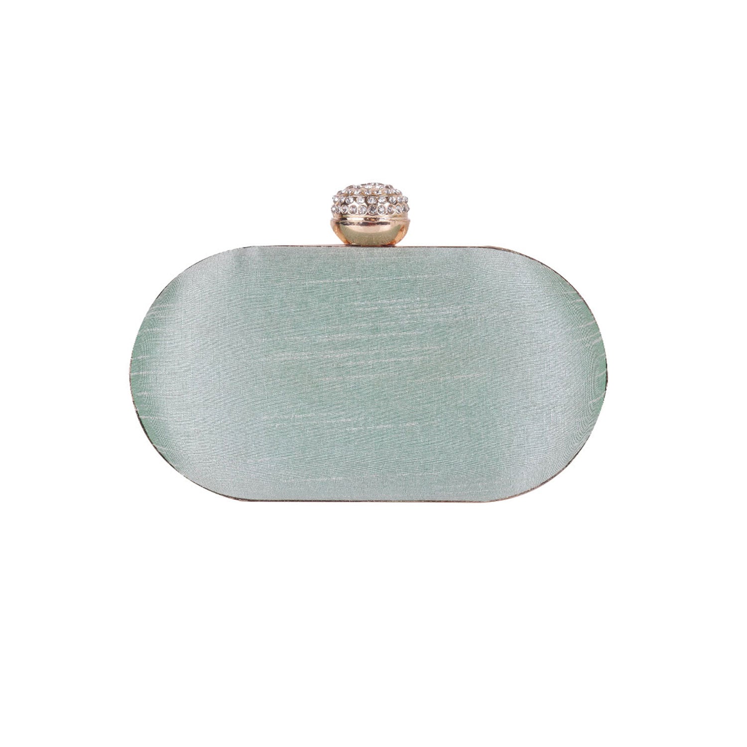 Swisni mint green dabka clutch bag
