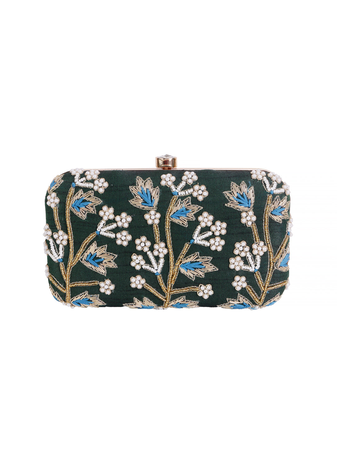 VRPS Printed Embroidered Clutch | Handcrafted Ethnic Bag | SWIS-1621