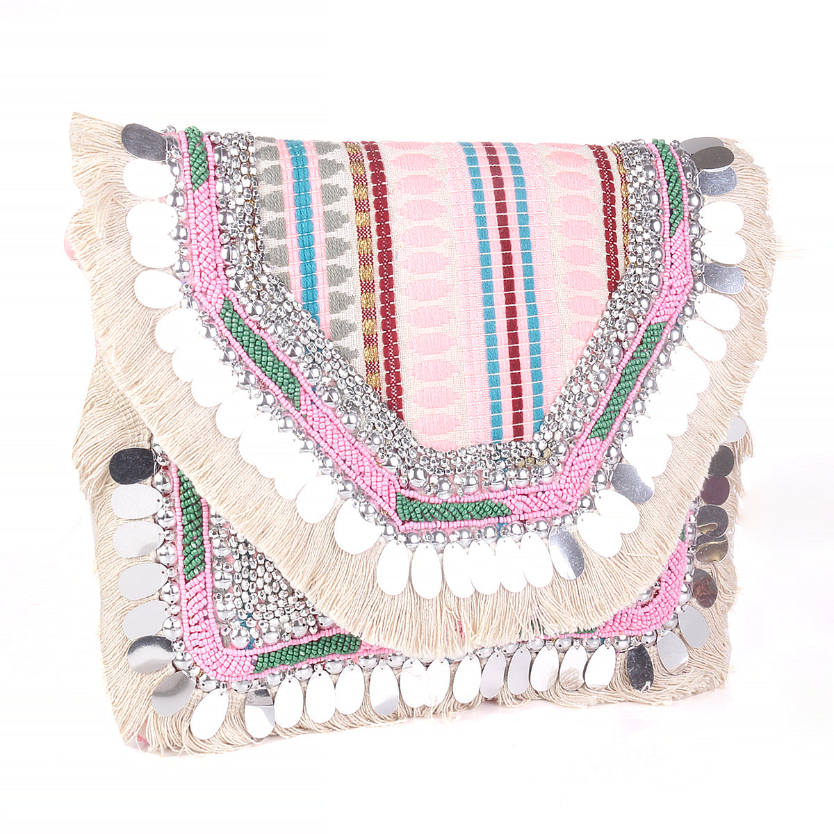 VRPS Embroidered Clutch | Handcrafted Ethnic Bag | SWIS-2565 | Additional Angle