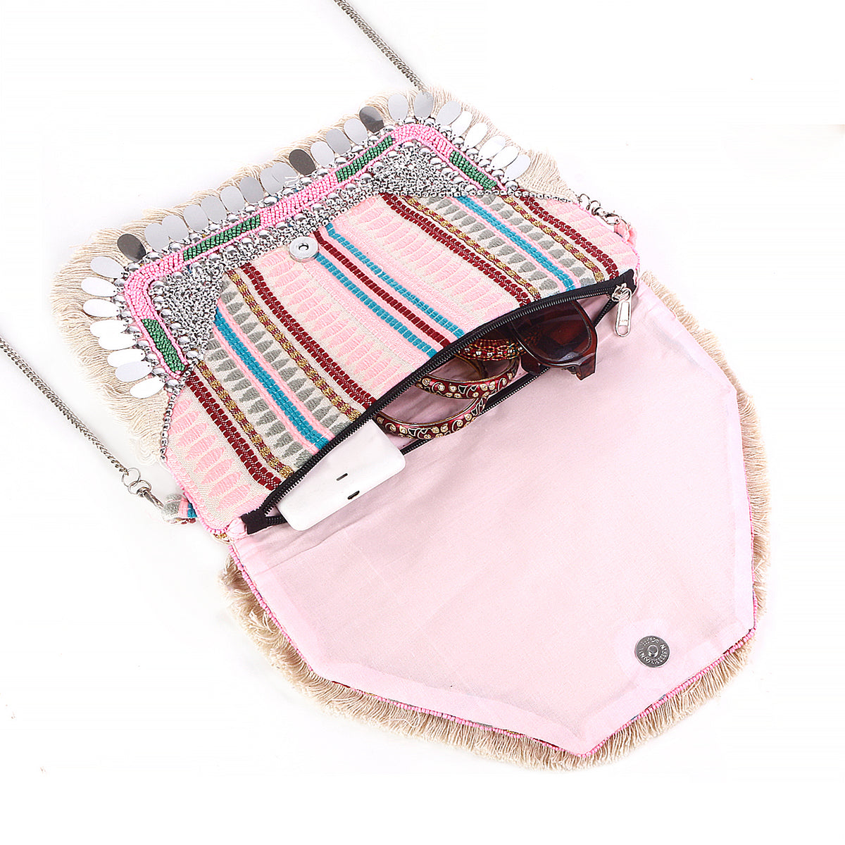 VRPS Embroidered Clutch | Handcrafted Ethnic Bag | SWIS-2567 | Additional Angle