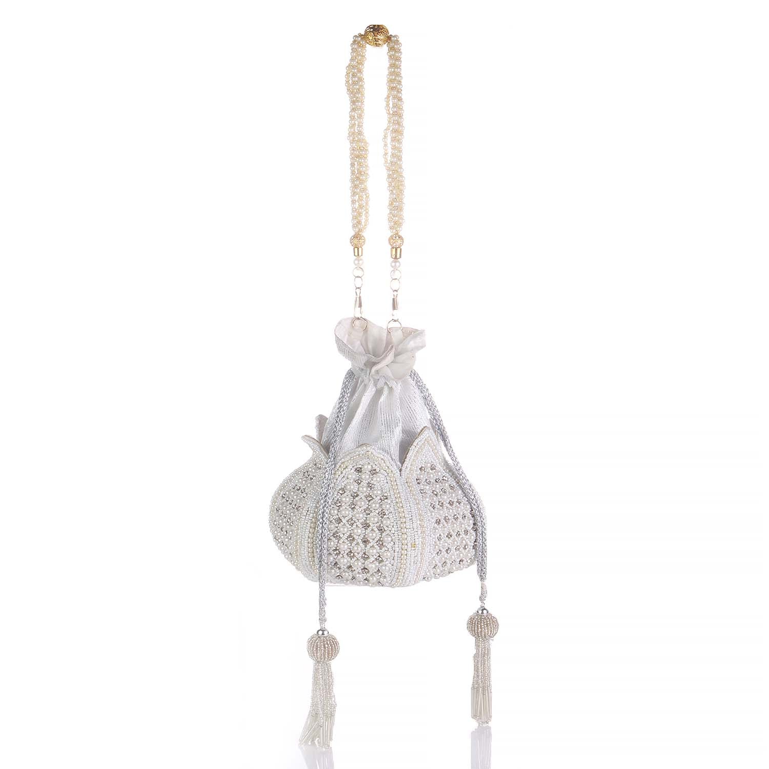 Elegant Flower Design Embellishment Potli