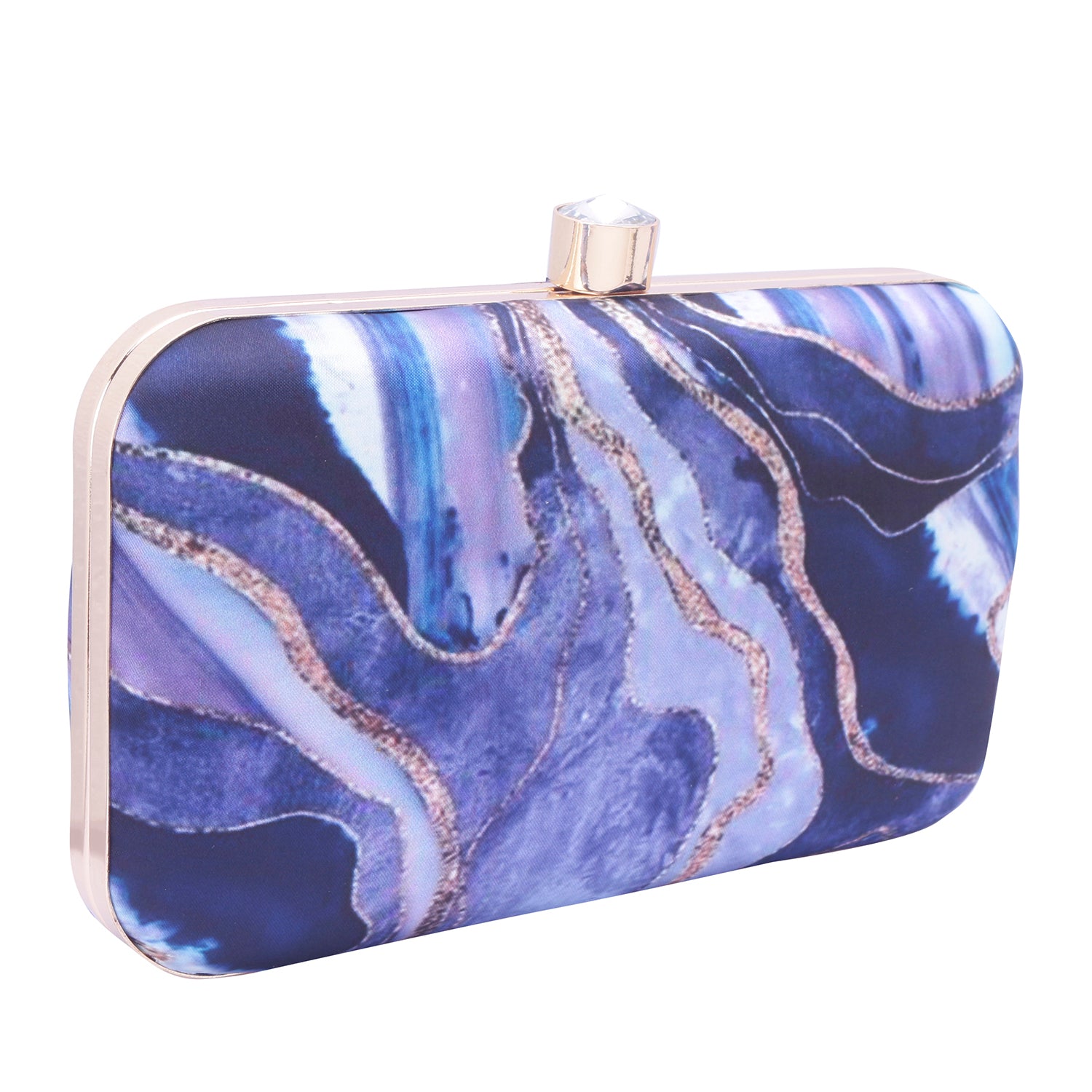 Abstract printed clutch