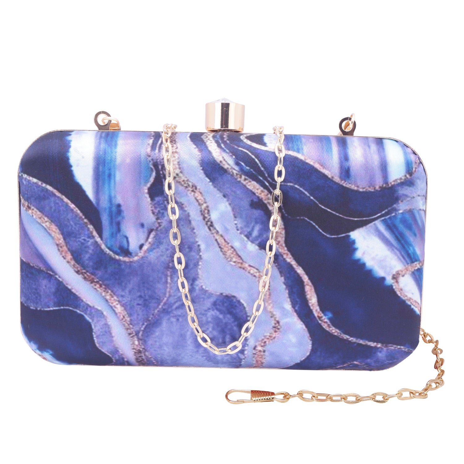 Abstract printed clutch