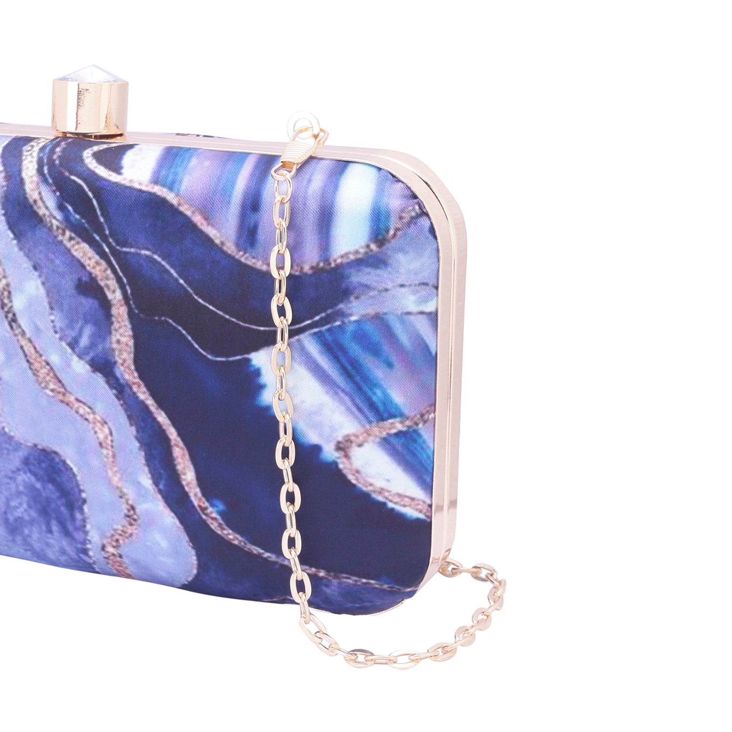 Abstract printed clutch