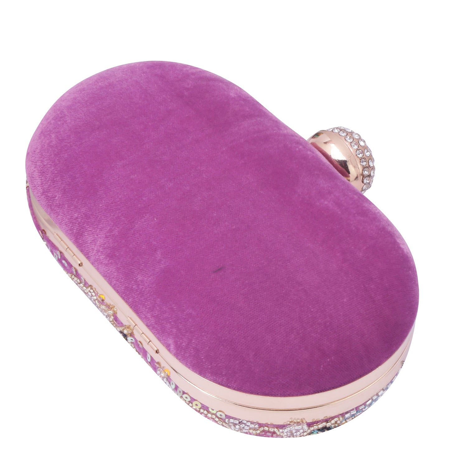 designer oval clutch