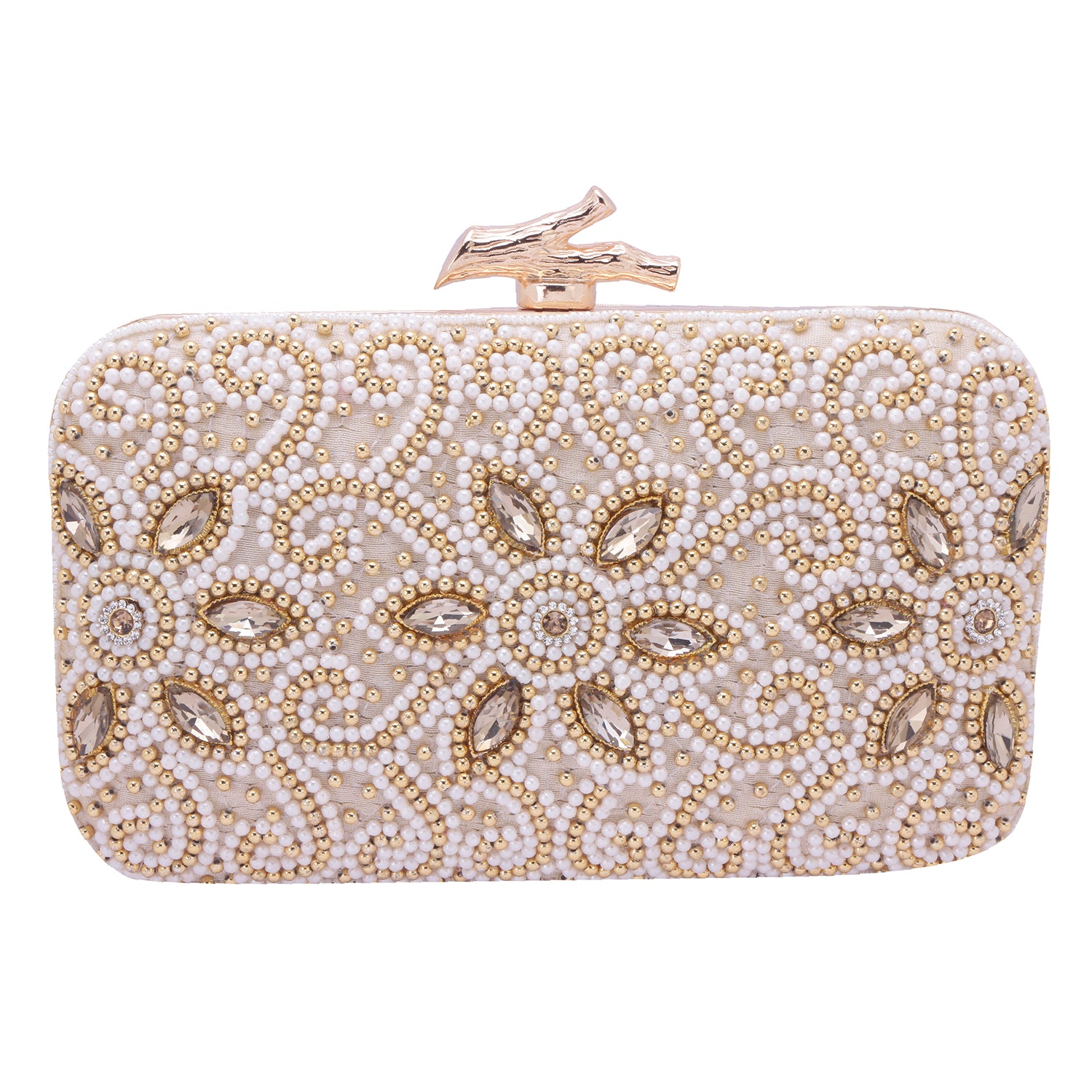embroidered clutch