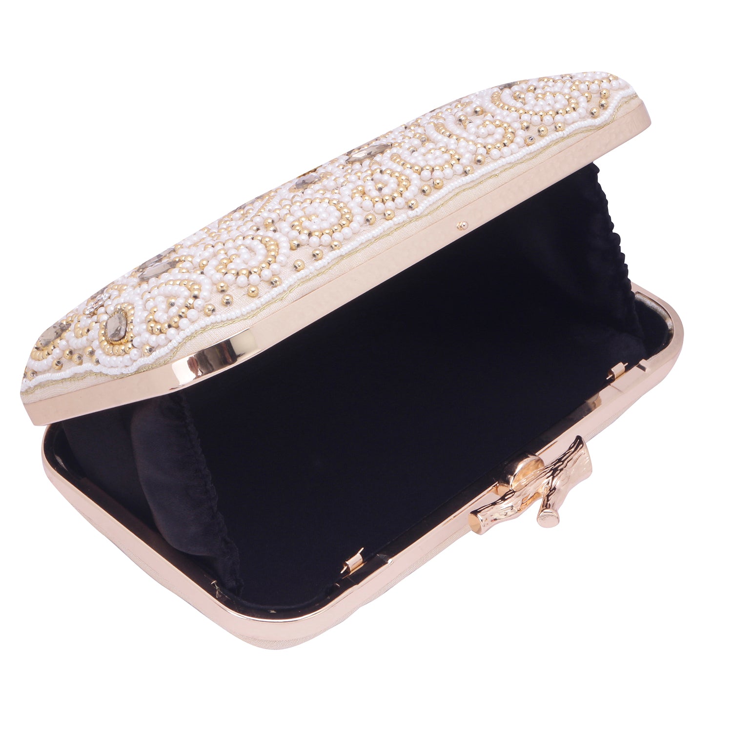 embroidered clutch