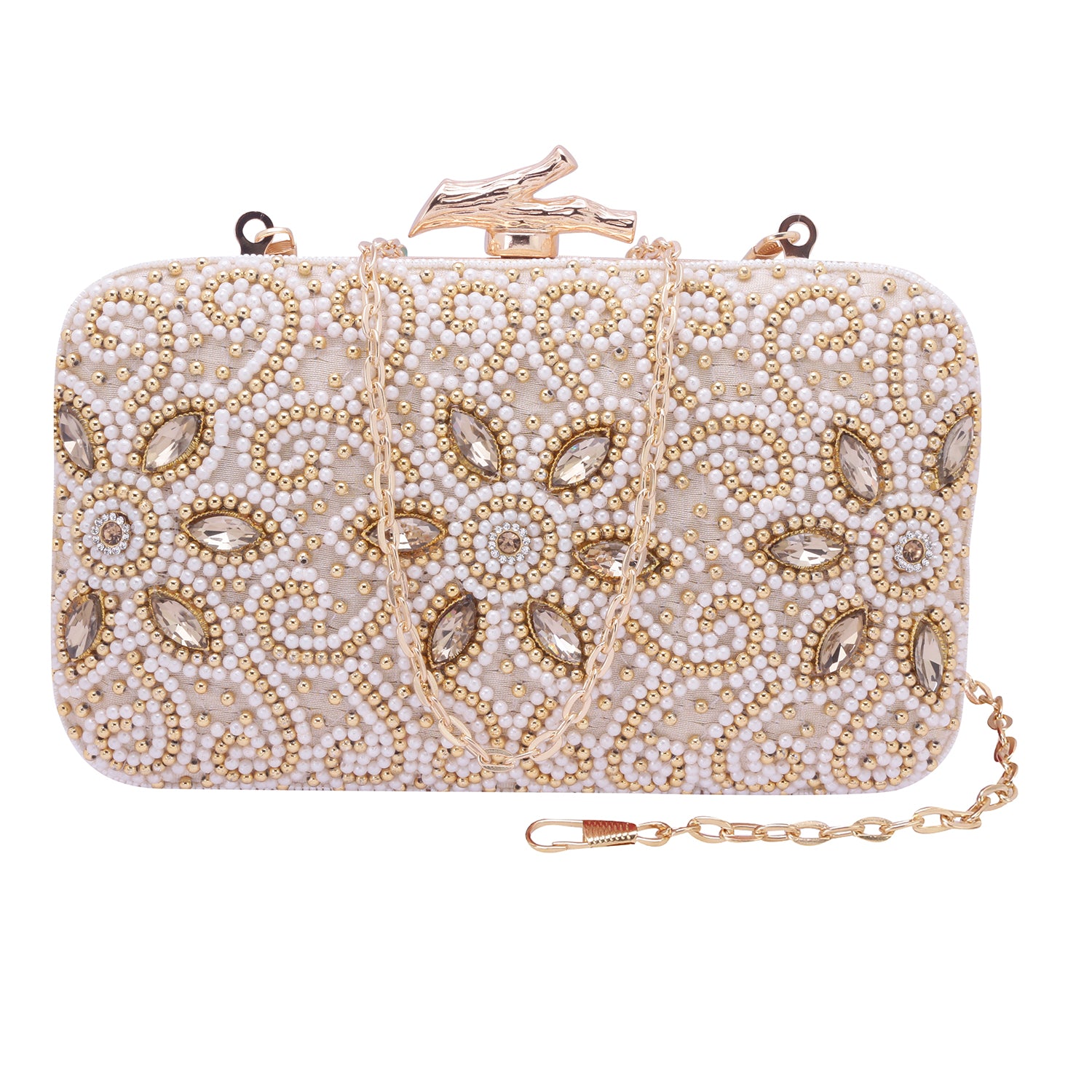 embroidered clutch