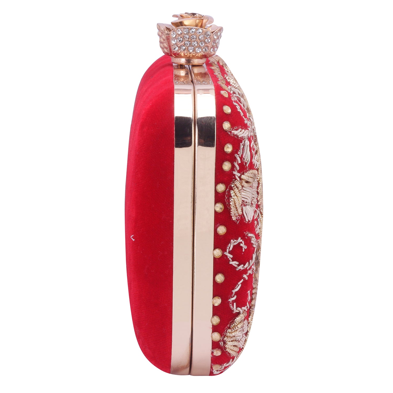 red bride clutch