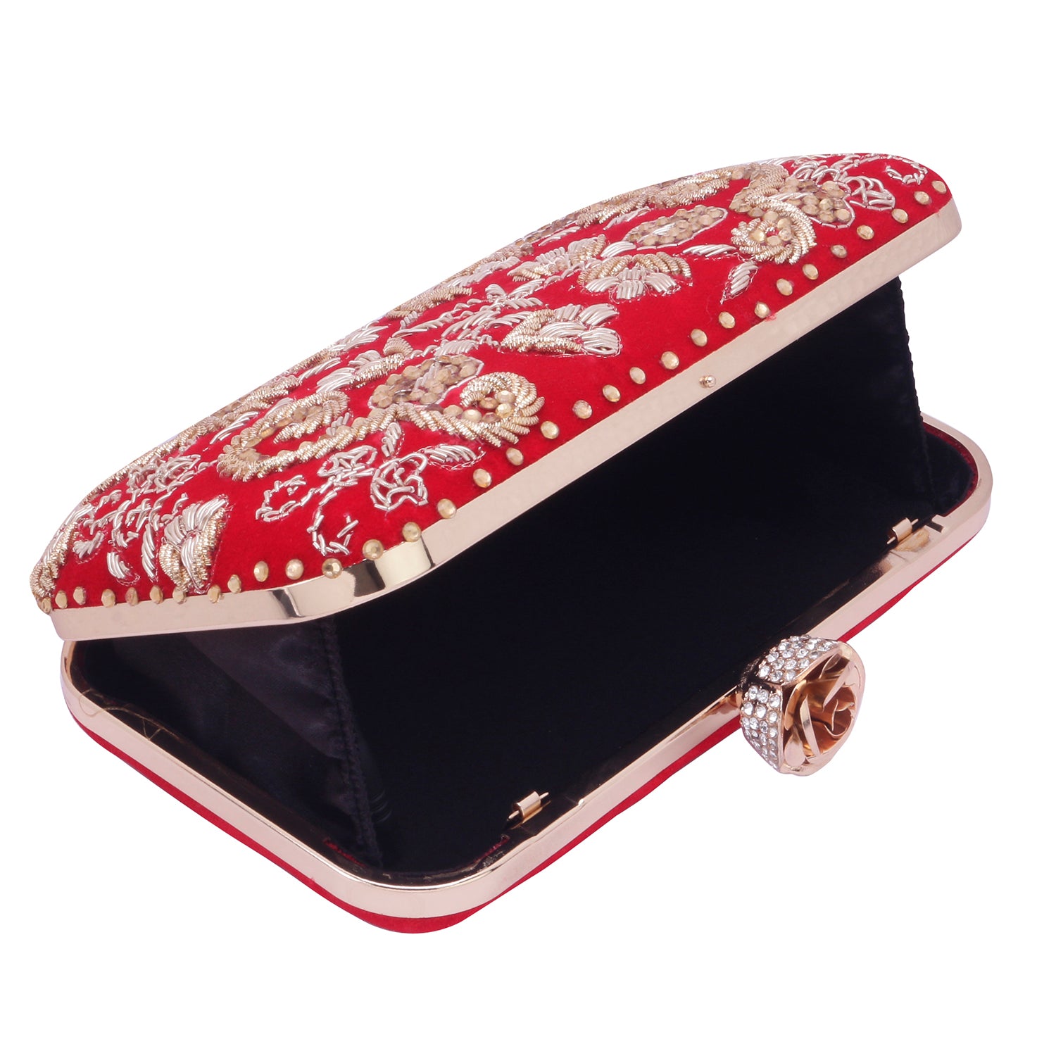 red bride clutch