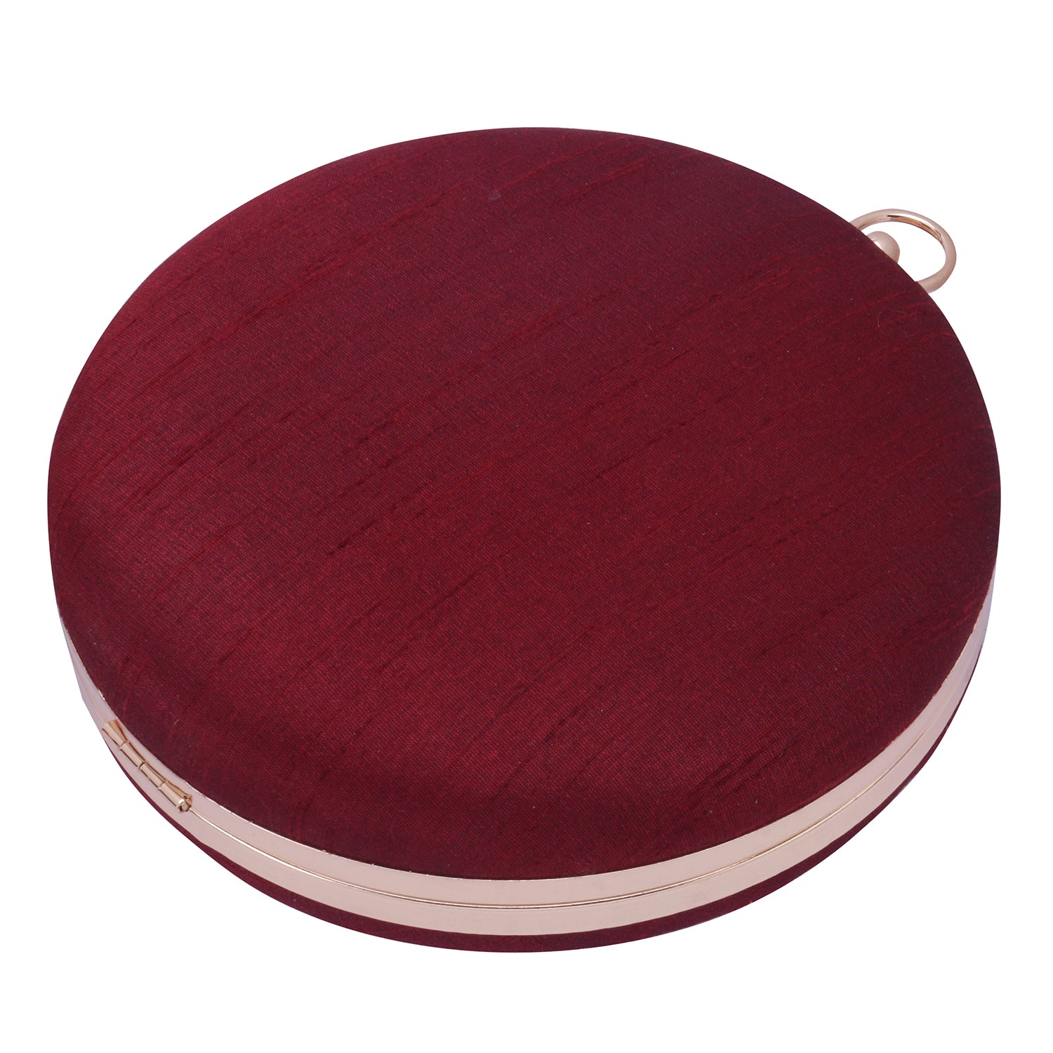 marron round clutch