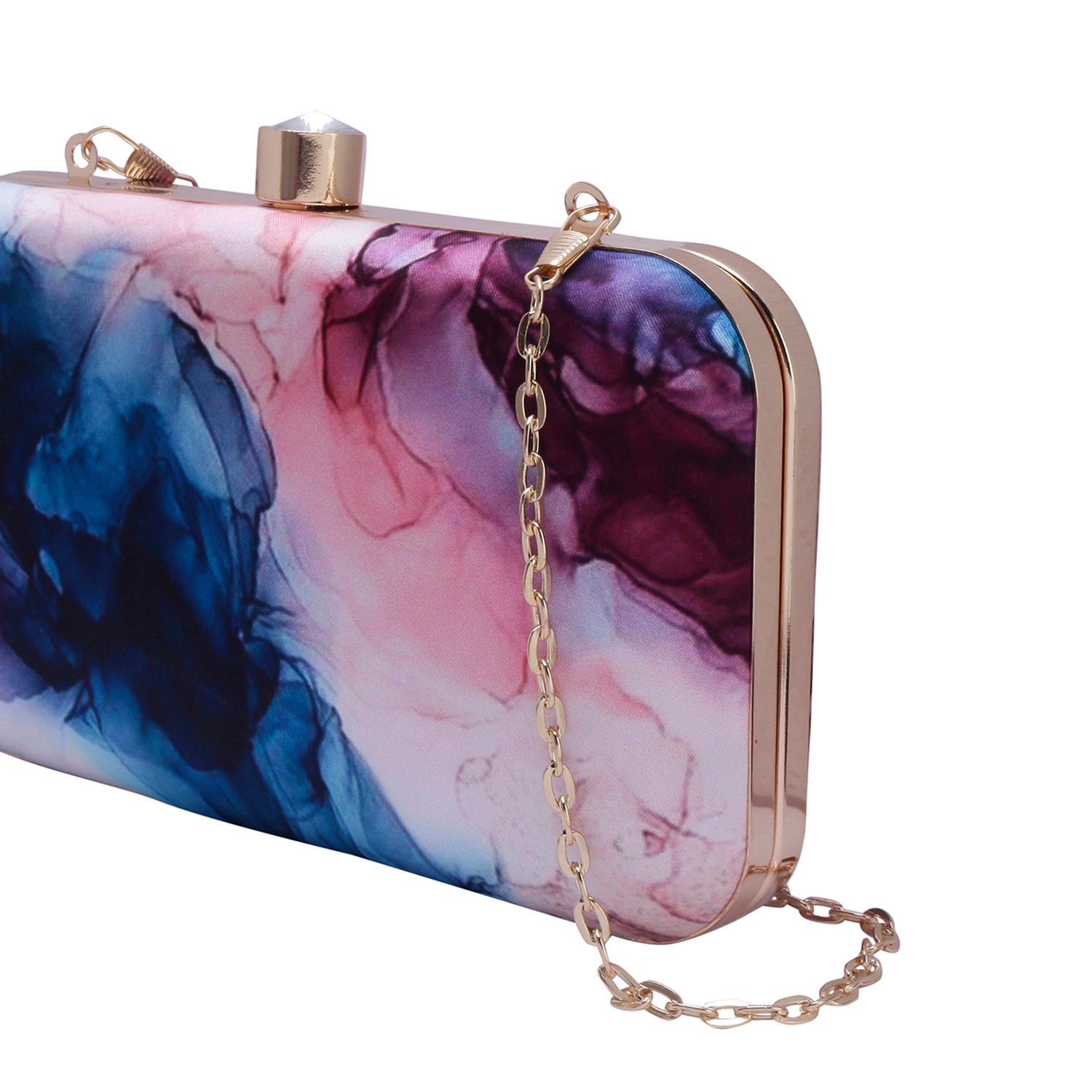 marbel printed clutch