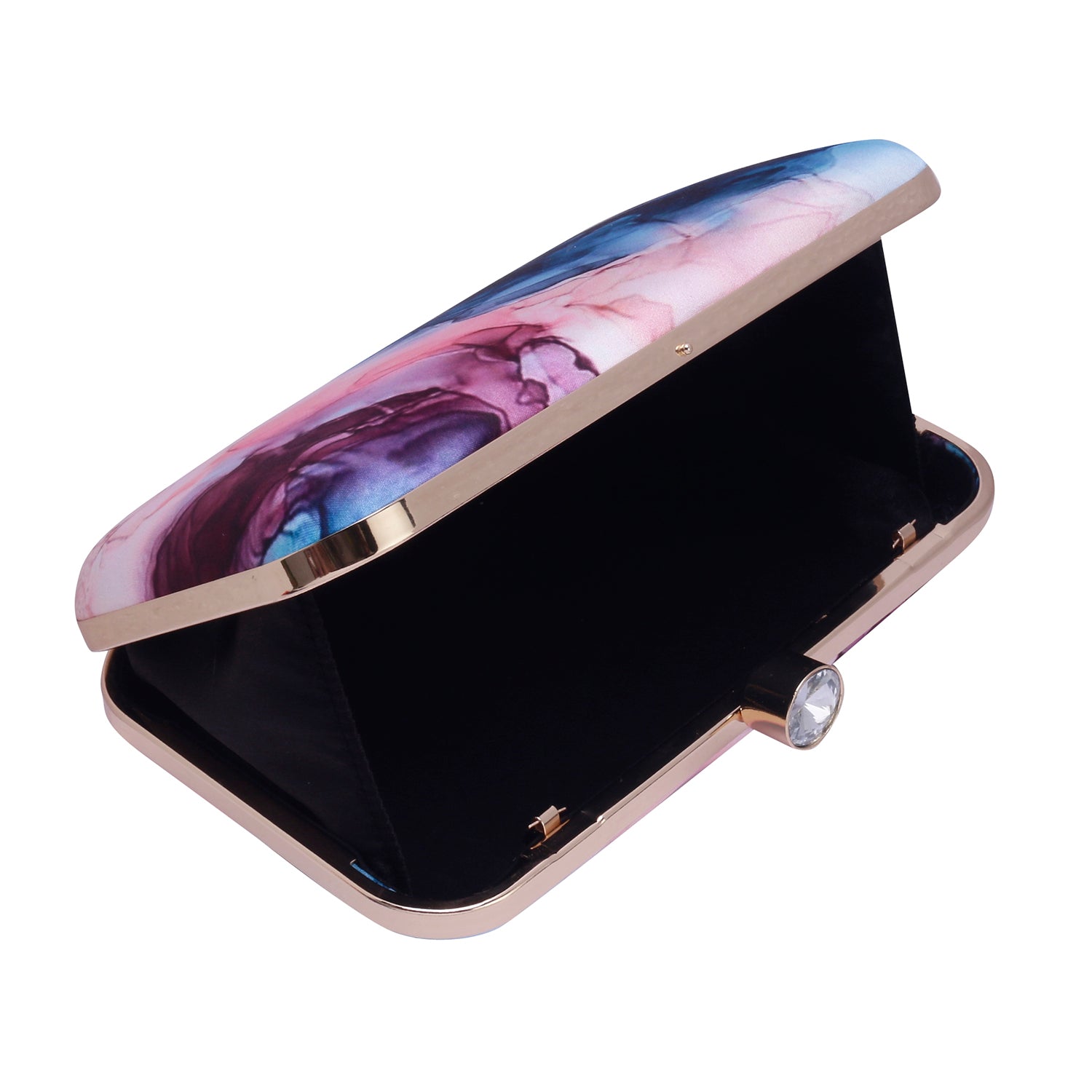 marbel printed clutch