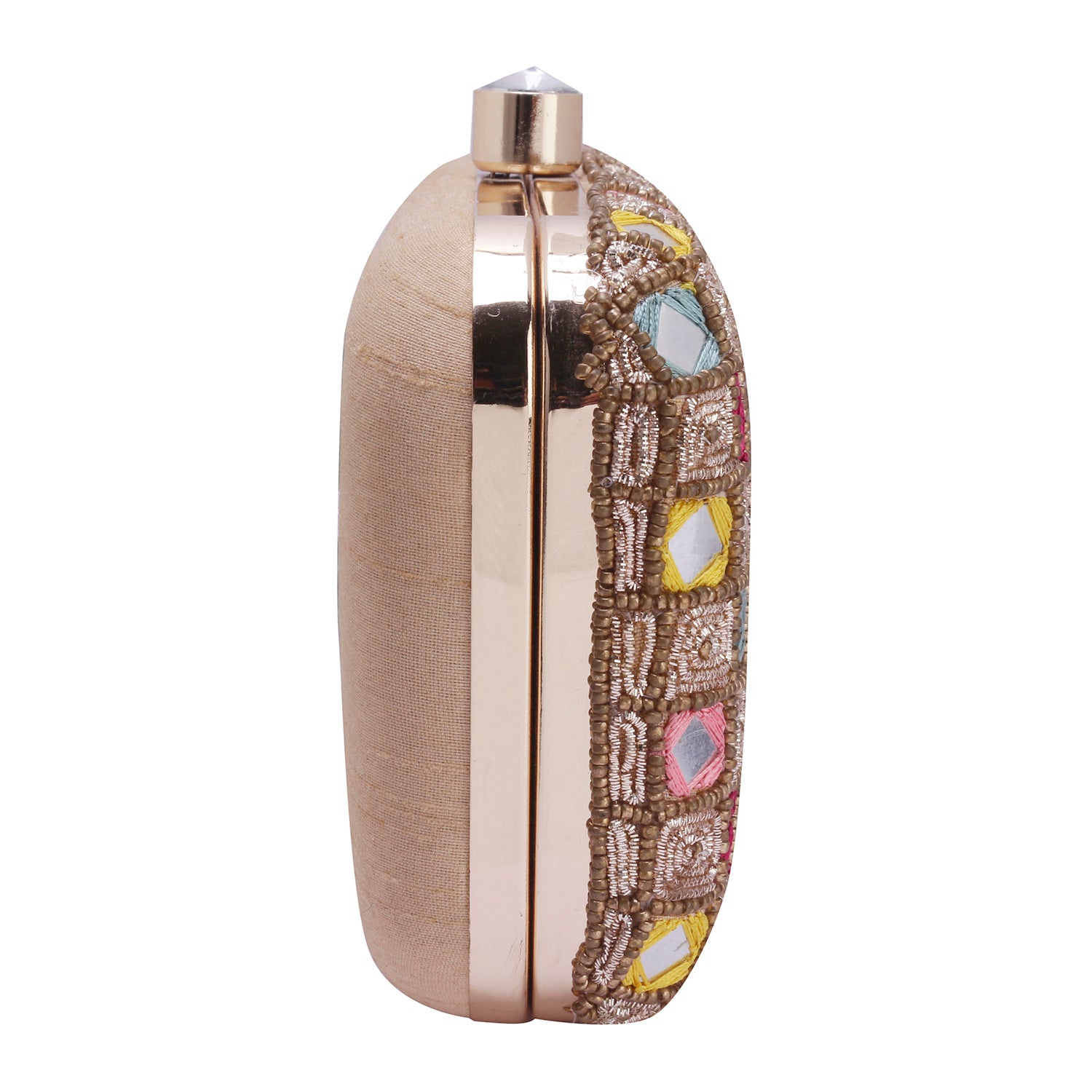 mirror embroidery clutch