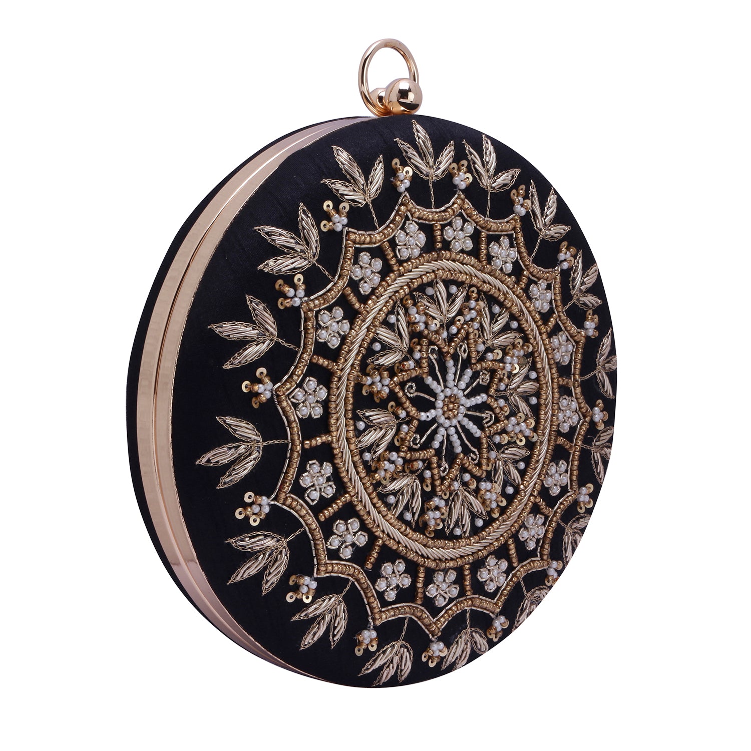 black round clutch