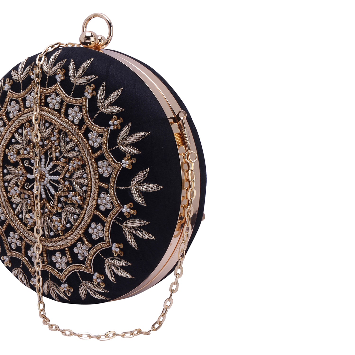black round clutch