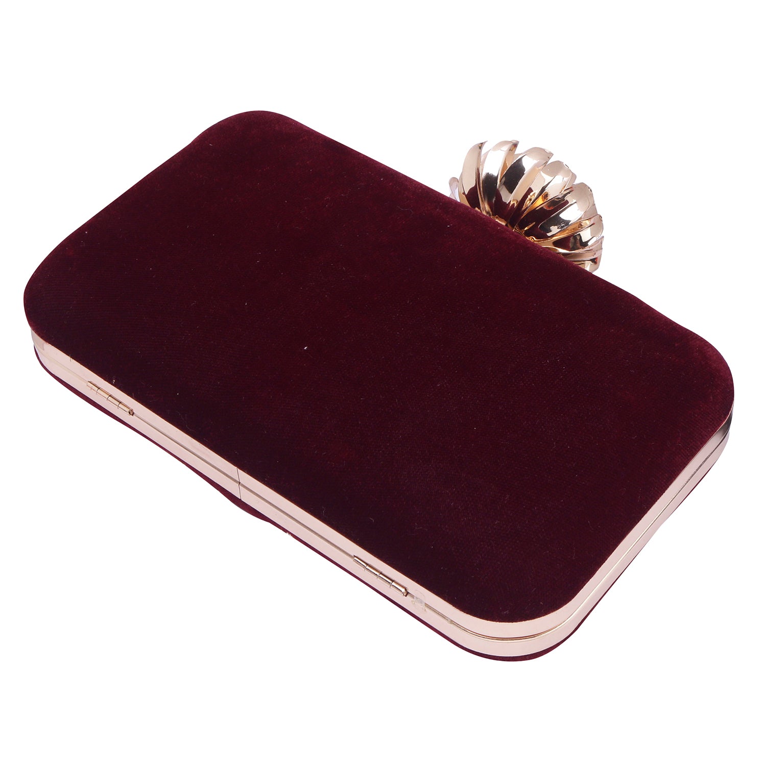 Maroon Embroidery Clutch