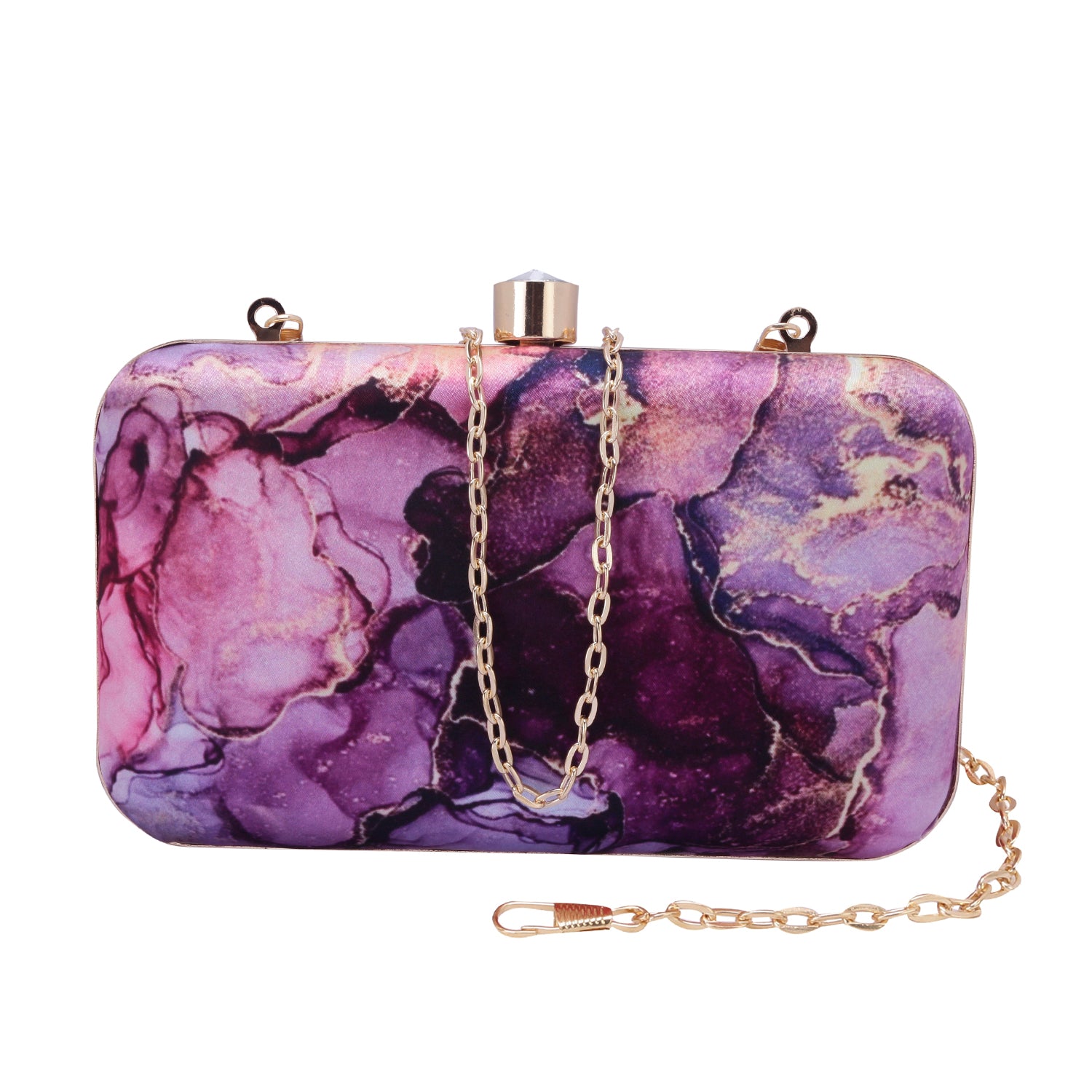 marbel printed clutch