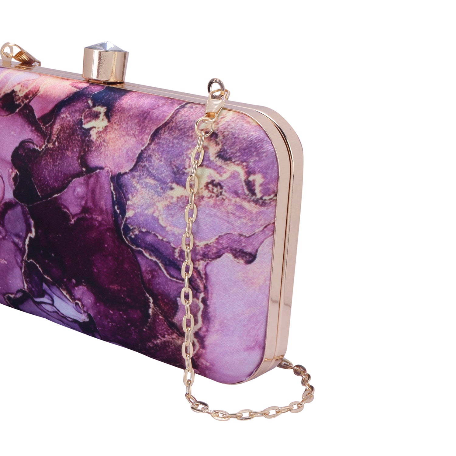 marbel printed clutch