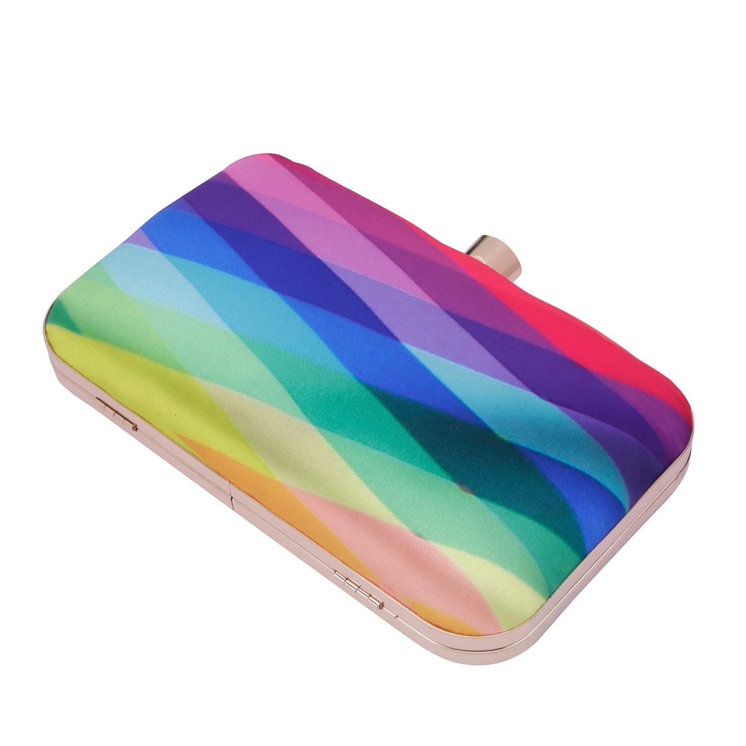 rainbow shades digital printed clutch