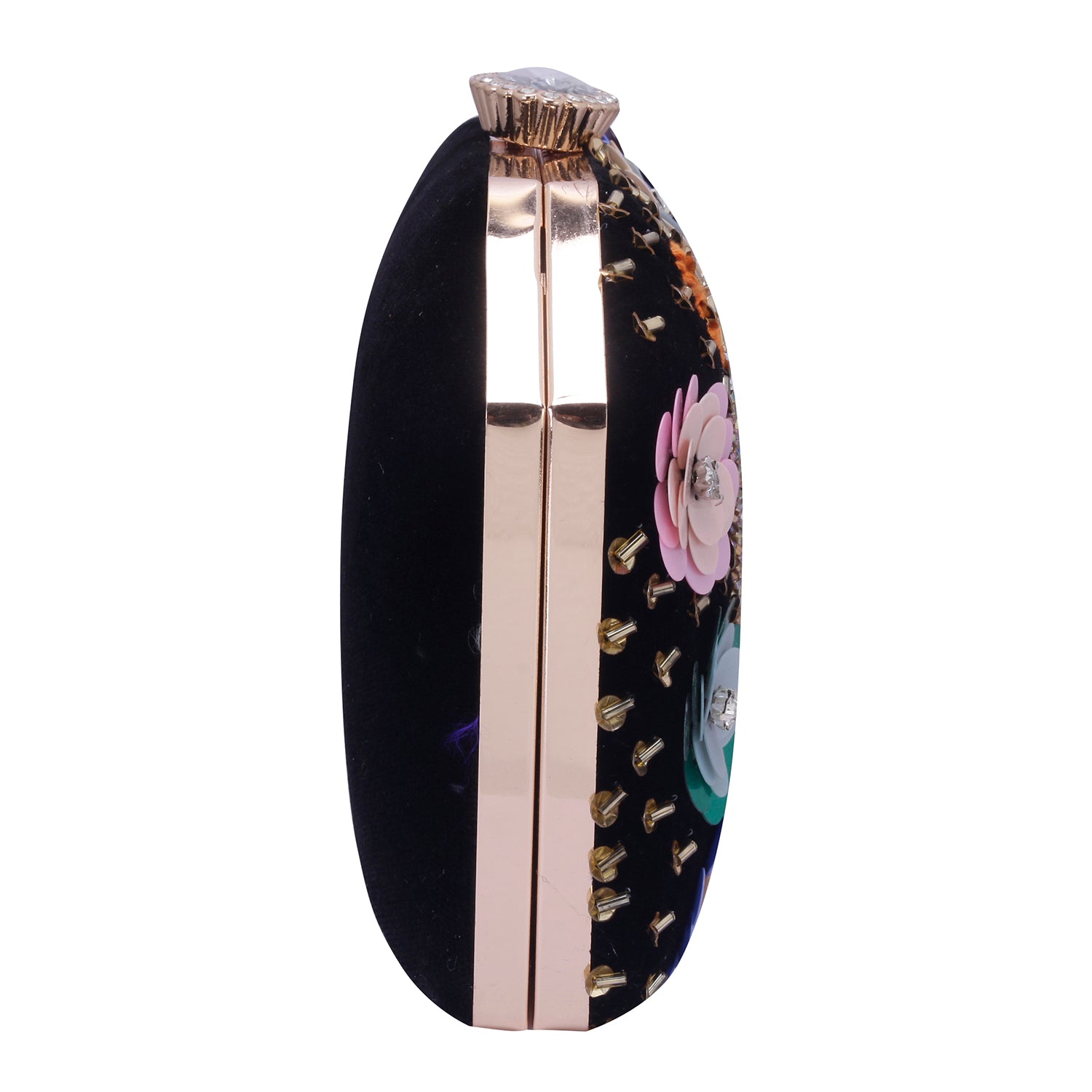 sequins embroidered clutch