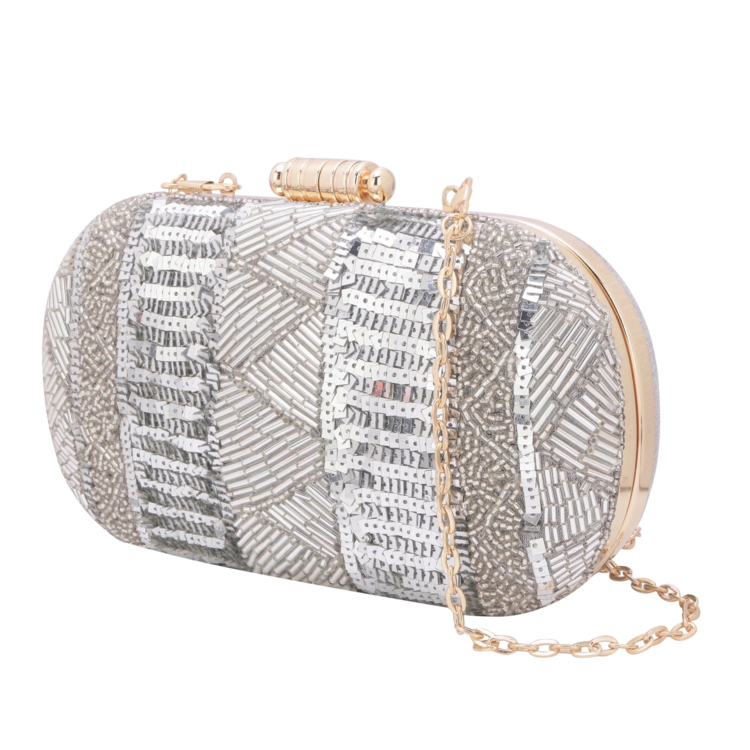 silver tiktok clutch