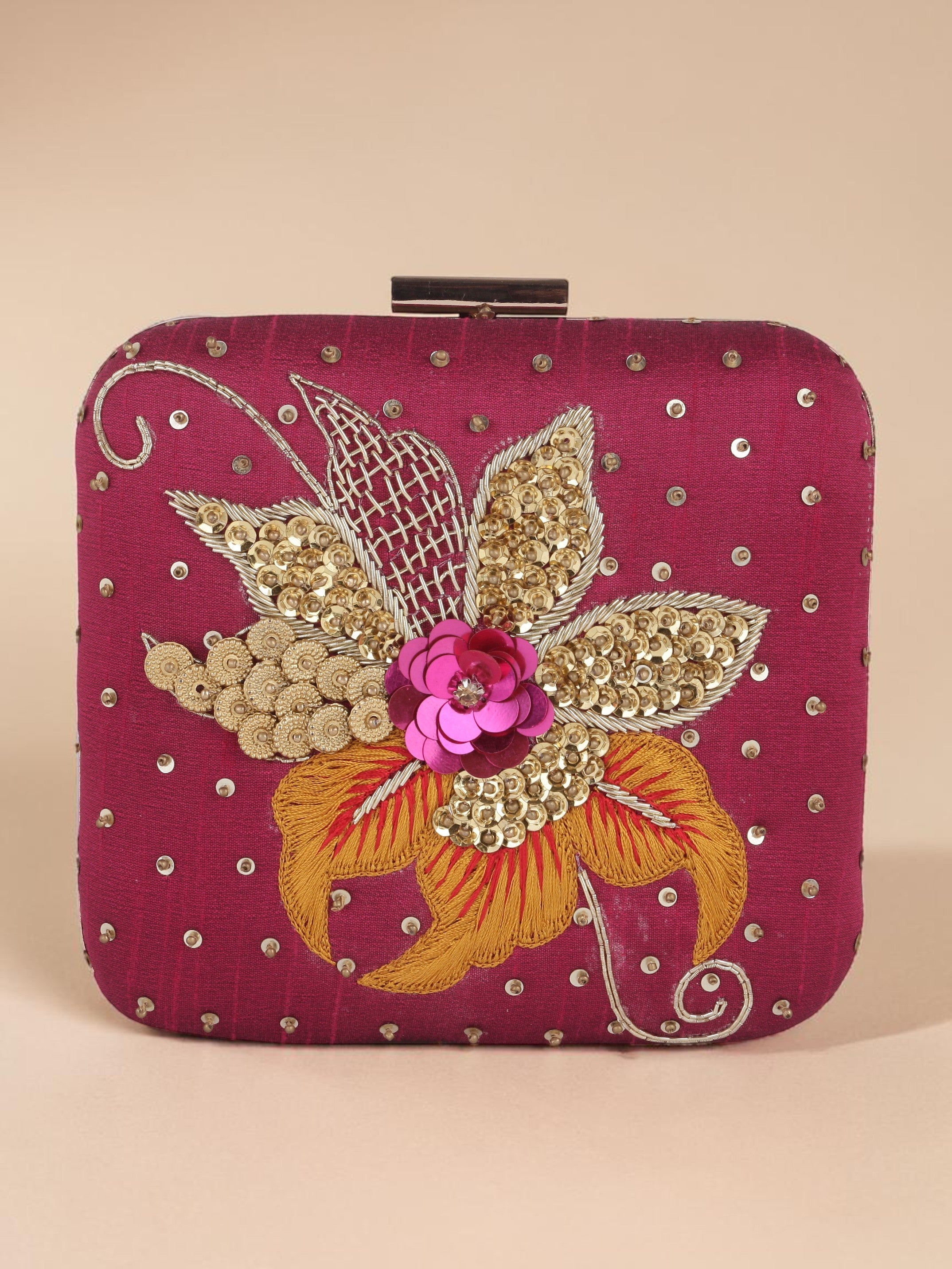 VRPS Embroidered Clutch | Handcrafted Ethnic Bag | SWIS-1016