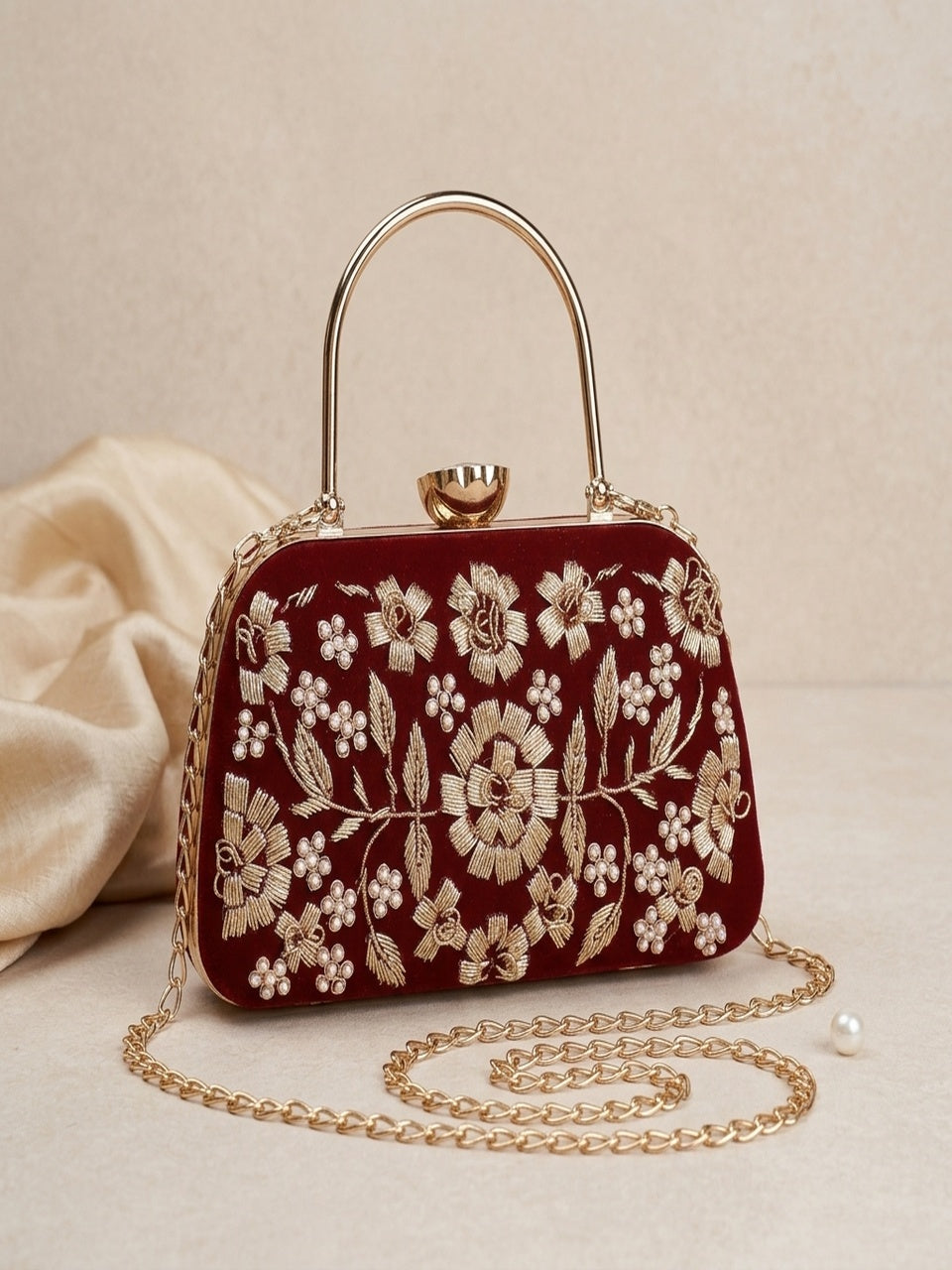 VRPS Embroidered Clutch | Handcrafted Ethnic Bag | SWIS-1034