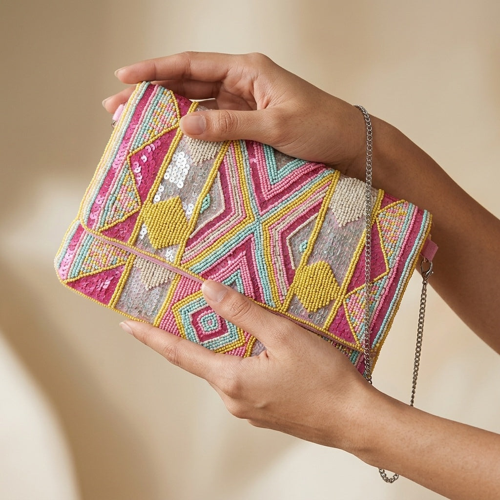 Alaya Classic — Canvas Banjara Boho Bag - Front View | SWIS-1120