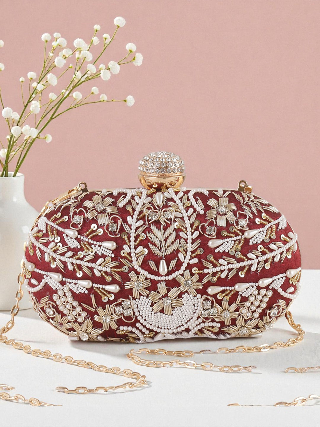 VRPS Embroidered Clutch | Handcrafted Ethnic Bag | SWIS-115