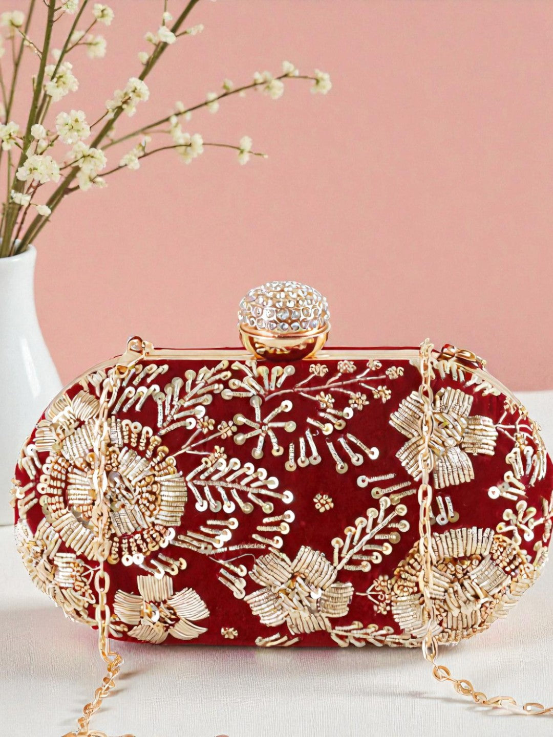 VRPS Embroidered Clutch | Handcrafted Ethnic Bag | SWIS-116