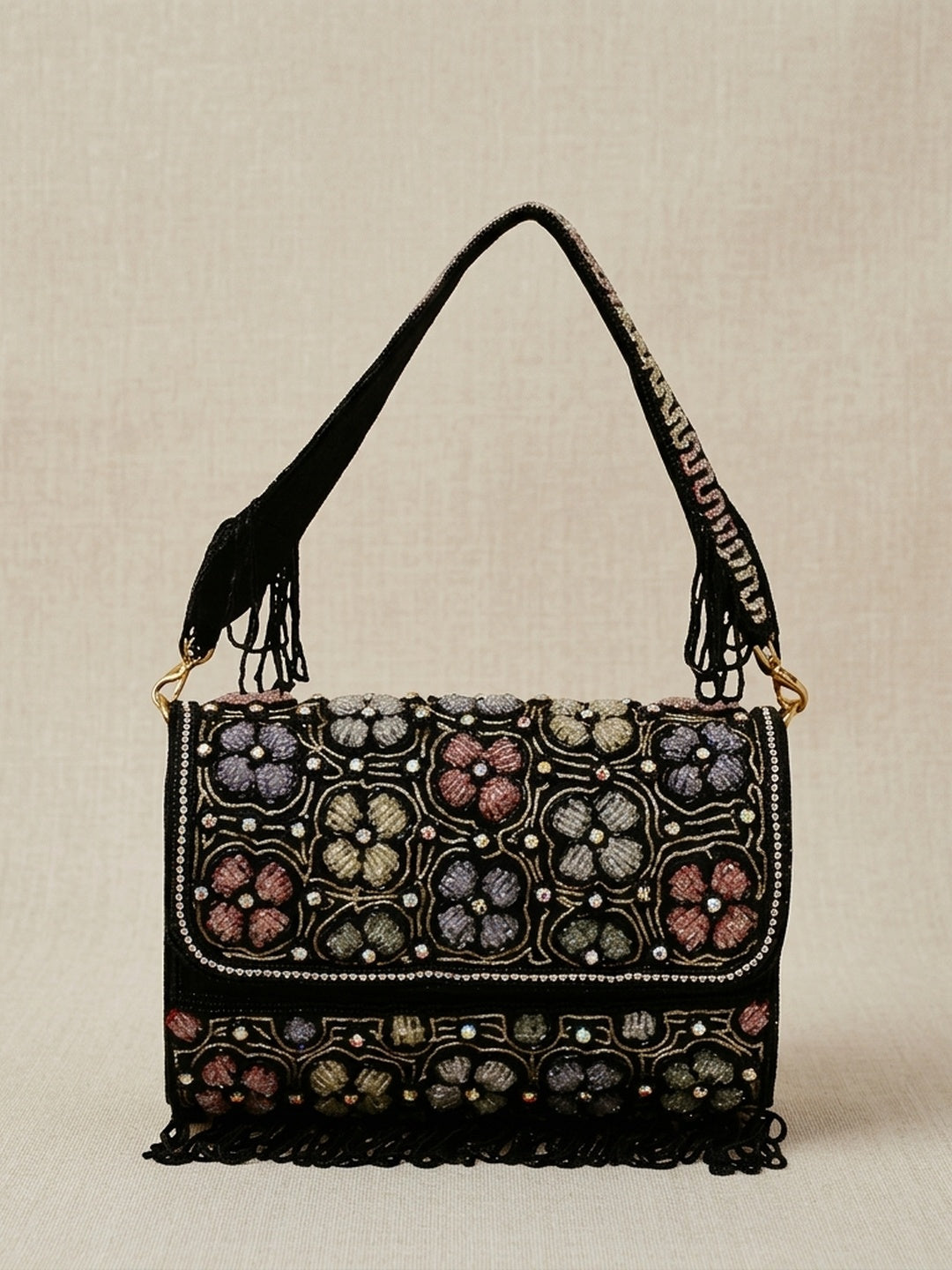 Handcrafted Flap Bag SWIS-1239 | VRPS Handicrafts | Indian Ethnic Bag