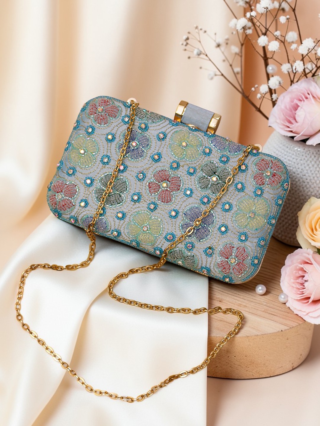 VRPS Embroidered Clutch | Handcrafted Ethnic Bag | SWIS-1299