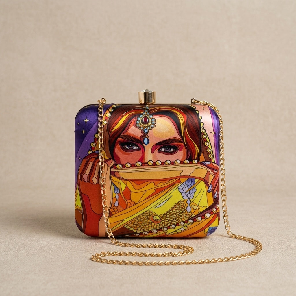 VRPS Printed Clutch | Handcrafted Ethnic Bag | SWIS-1313