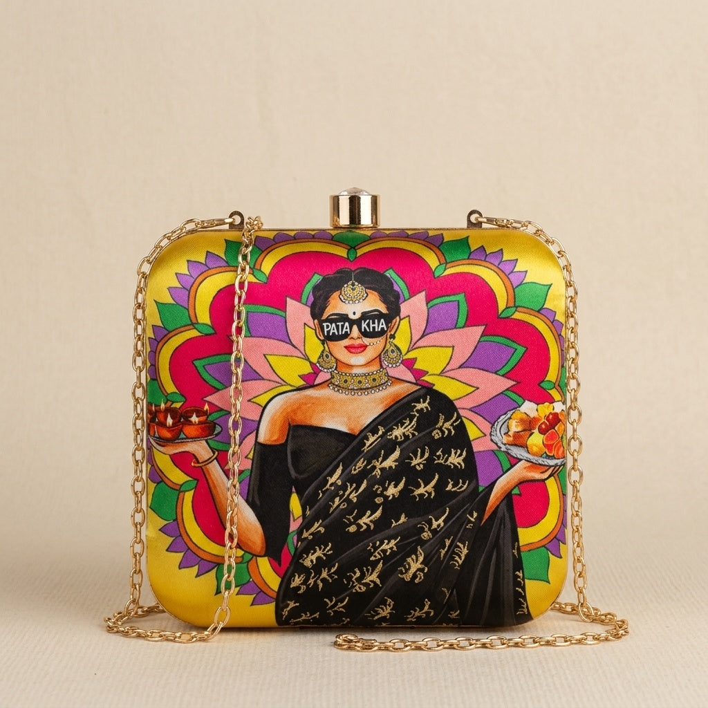 VRPS Printed Clutch | Handcrafted Ethnic Bag | SWIS-1316
