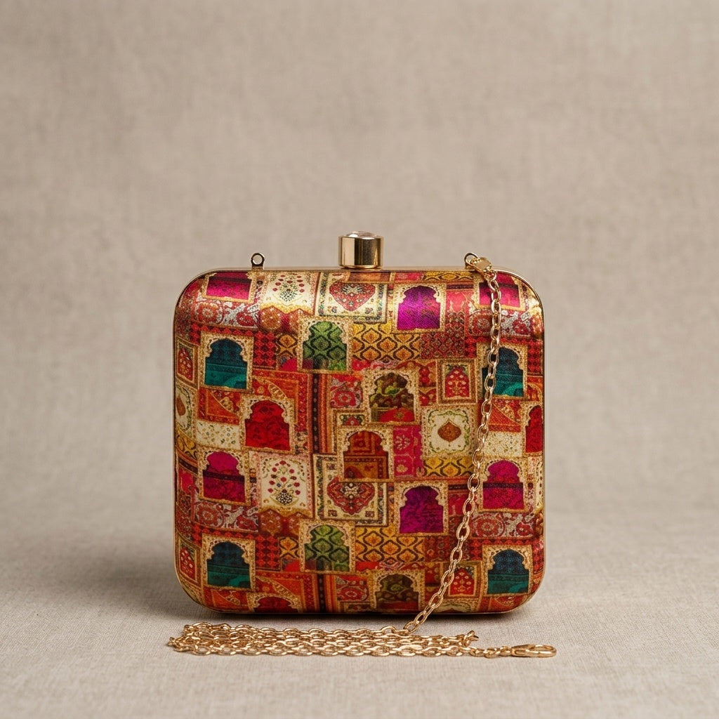 VRPS Printed Clutch | Handcrafted Ethnic Bag | SWIS-1317