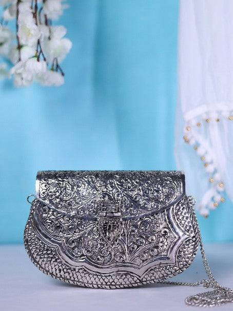 VRPS Brass Clutch | Handcrafted Ethnic Bag | SWIS-1346