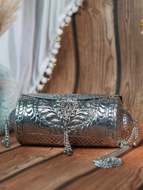 VRPS Brass Clutch | Handcrafted Ethnic Bag | SWIS-1359