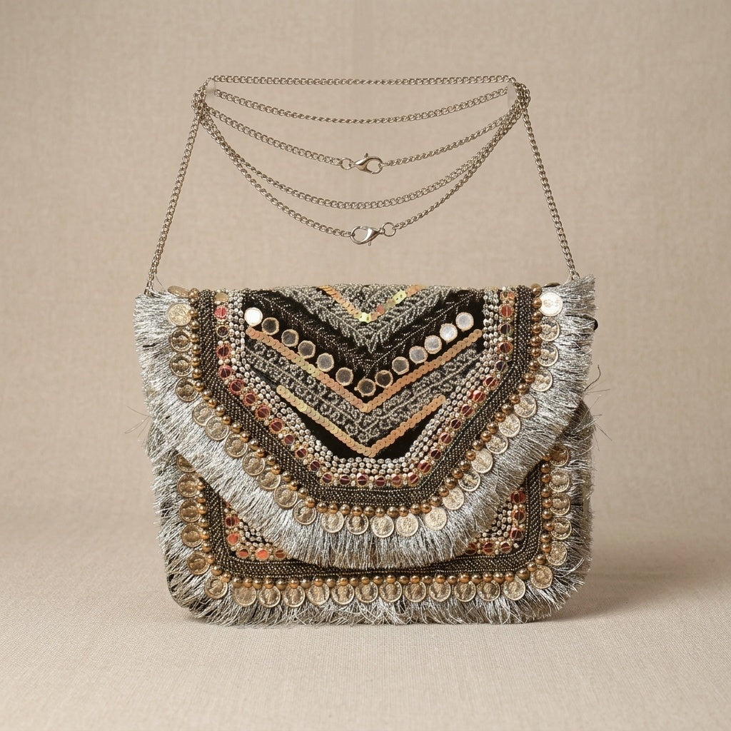 Handcrafted Banjara Boho Bag SWIS-1367 | VRPS Handicrafts | Indian Ethnic Bag