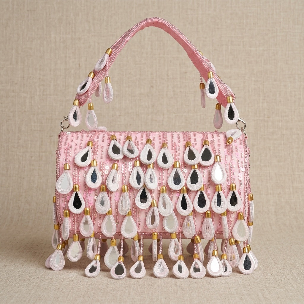 Handcrafted Flap Bag SWIS-1458 | VRPS Handicrafts | Indian Ethnic Bag