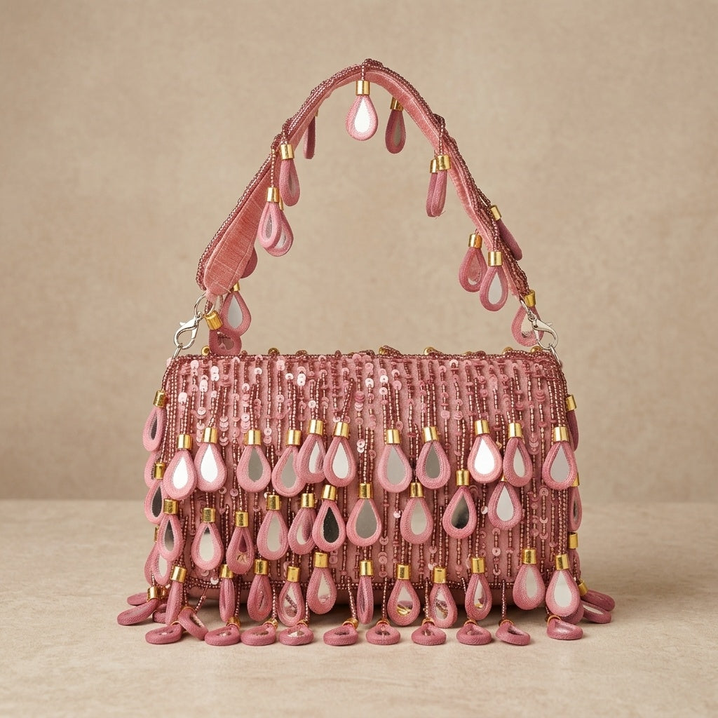 Chandni Mauve — Suede Flap Bag